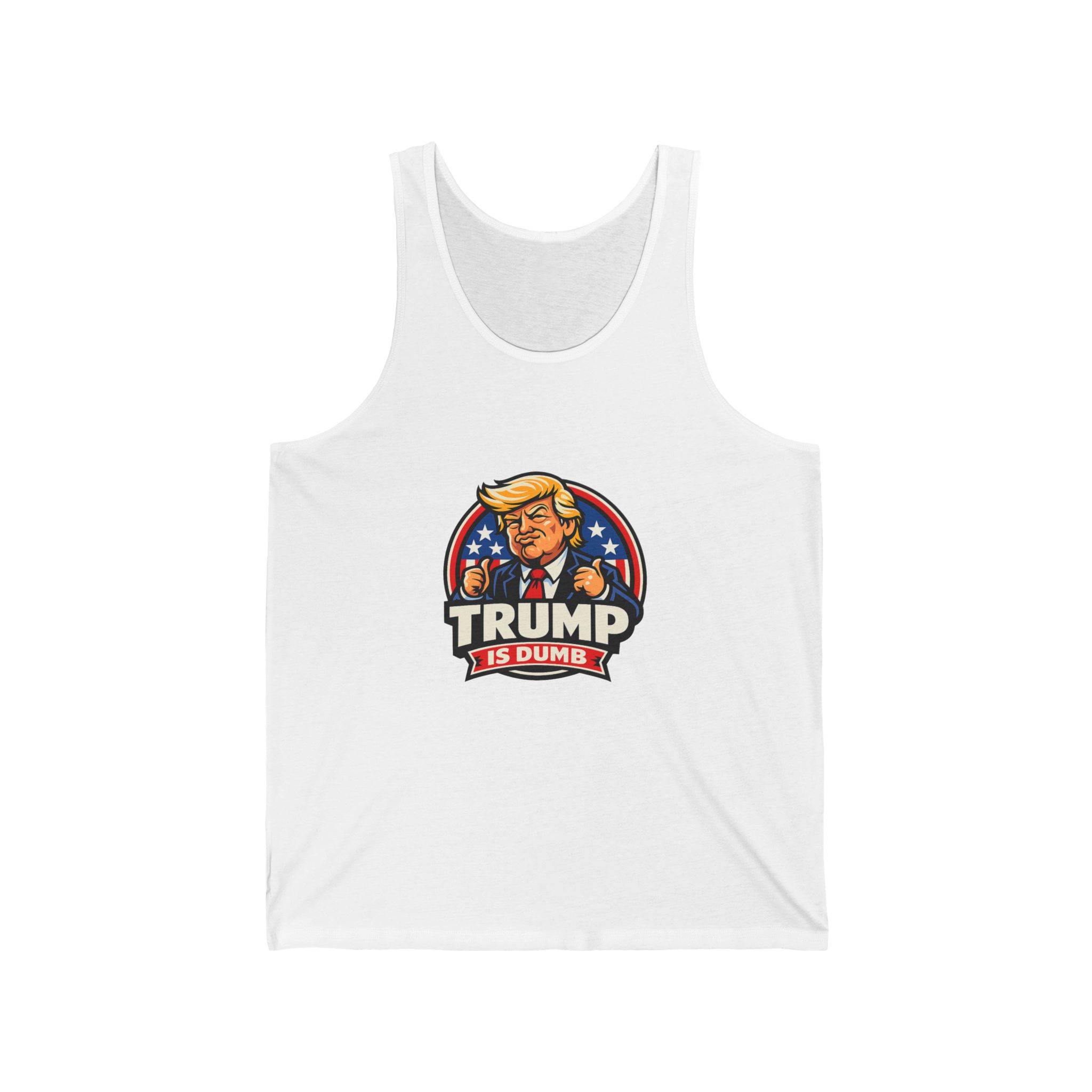 Anti-Trump Graphic Tank Top — “Trump Is Dumb” / “I’m the Smartest Guy” Political Protest Vest