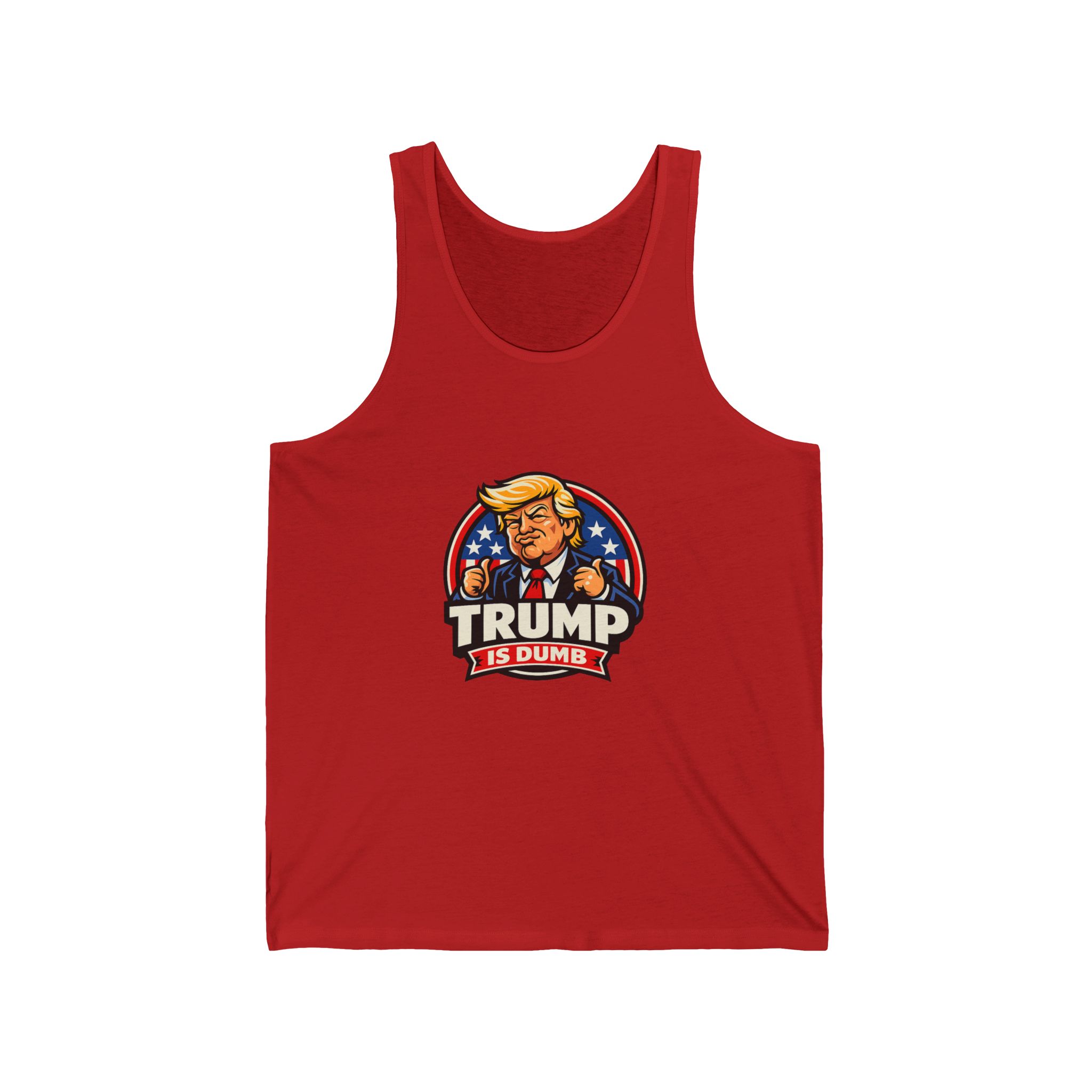 Anti-Trump Graphic Tank Top — “Trump Is Dumb” / “I’m the Smartest Guy” Political Protest Vest - Image 7