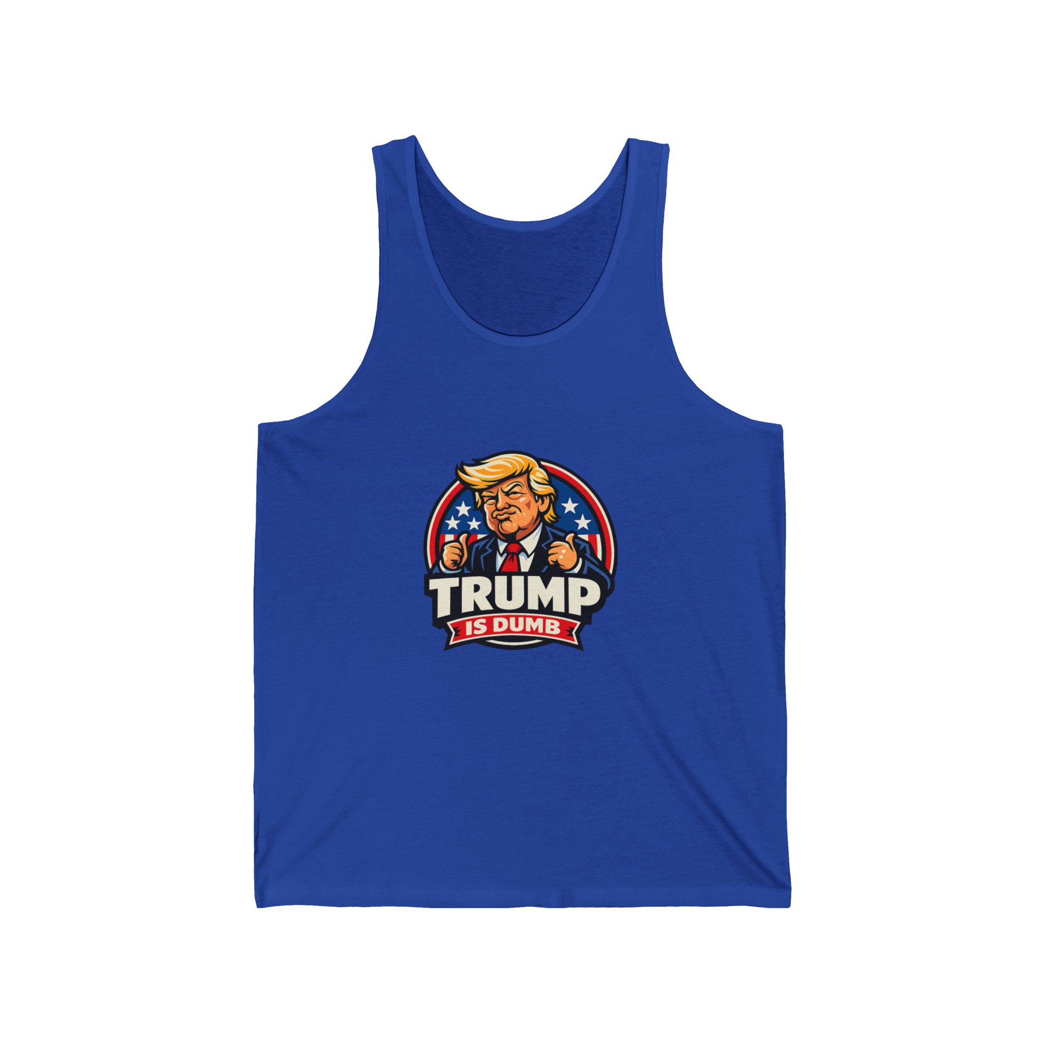 Anti-Trump Graphic Tank Top — “Trump Is Dumb” / “I’m the Smartest Guy” Political Protest Vest - Image 4